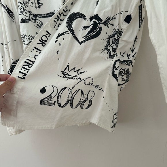 Y2k Betty Barclay Tatoo grunge top - Picture 6 of 7